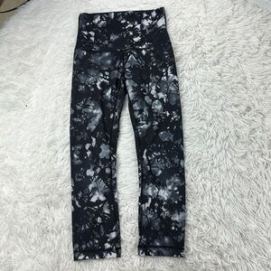 Lululemon Wunder Under Crop (Hi-Rise) Dusk Dye White Black